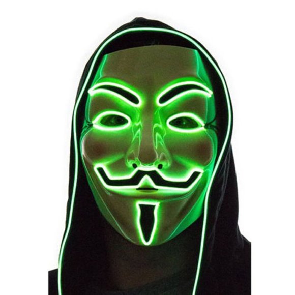 Clubbing Rave Party Light Up Scary LED Mask Costume Cosplay - Picture 4 of 14